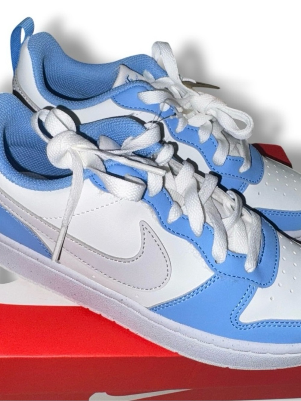 Nike Court Borough Low Recraft GS White University Blue Size 4Y New With Box